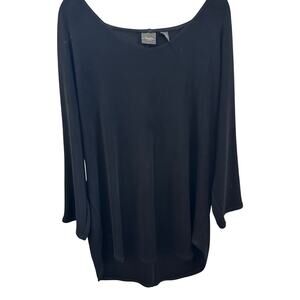 Chico's Womens size 2 traverlers black comfortable wide sleeve dolman